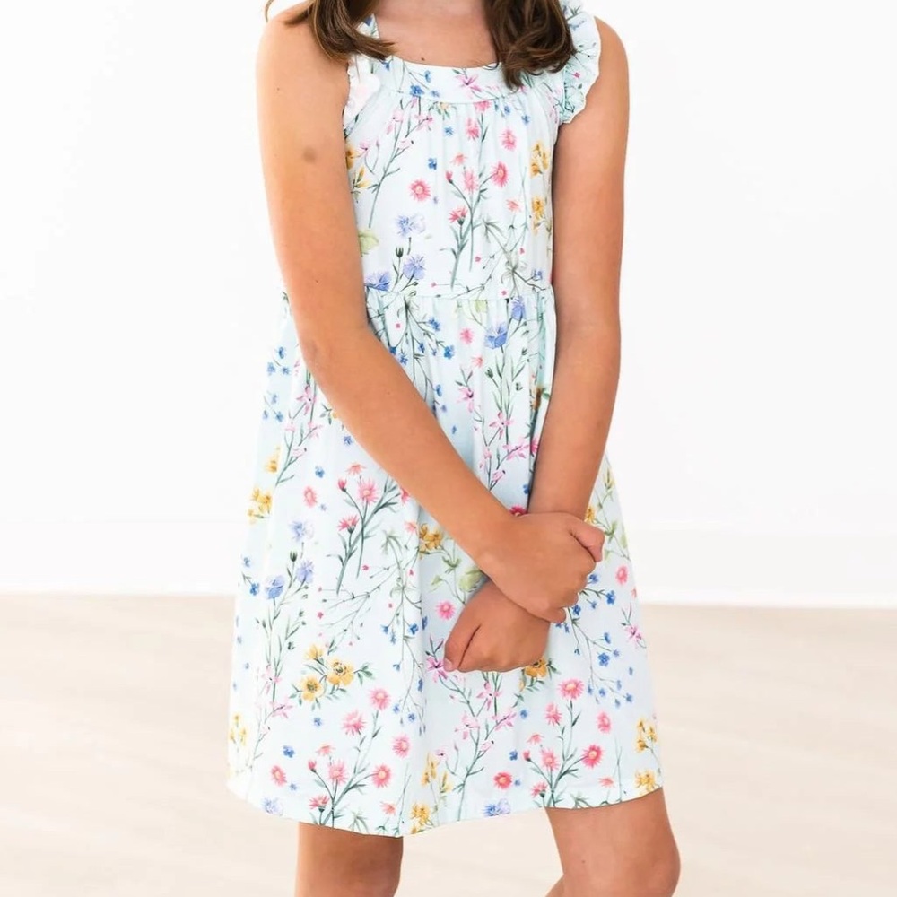 Wild Woods Ruffle Cross Back Dress